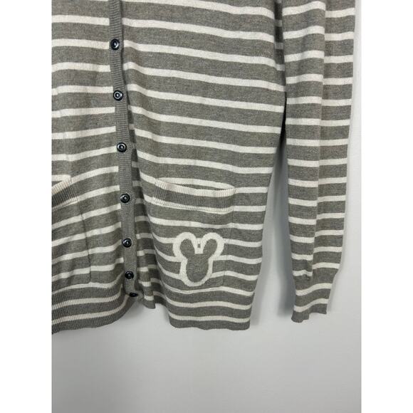 Oui Wool Cashmere Blend Striped Mouse Sweater Gray Sz 6 Parisian - Picture 3 of 8
